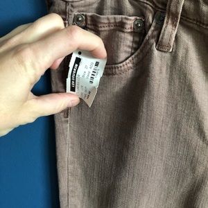 Rose/Mauve colored skinny legged jeans